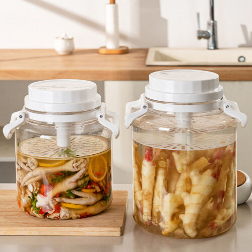 Récipient de fermentation en plastique avec poignée,-M Blanc 2