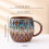 20Oz Porcelain Coffee Cup Large Ceramic Mug With Ergonomic-Red 4