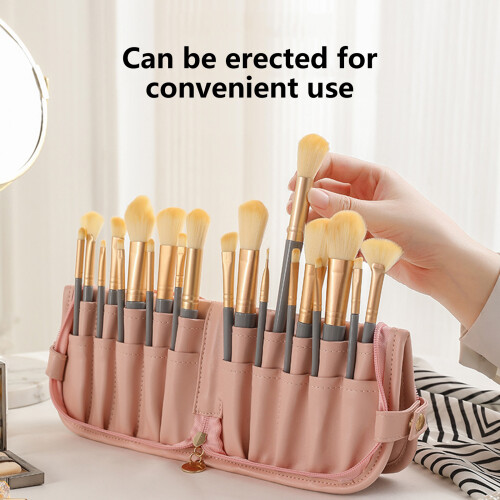 Stylish Artist Brush Case With Spacious Compartments For-White 2
