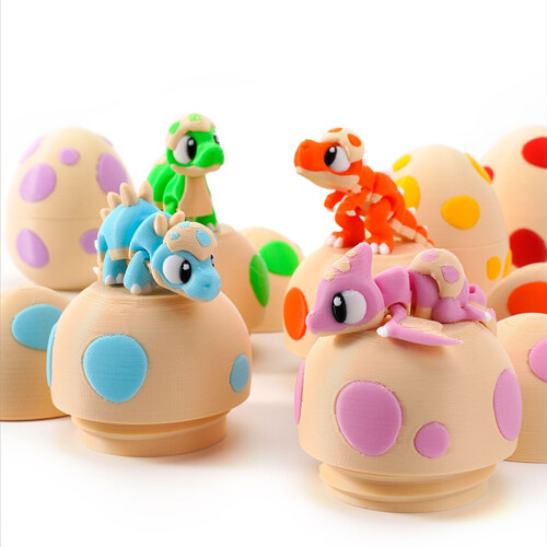 3D Printed Dinosaur Eggs,Articulated Dinosaur Toy 3D-A 2 1