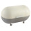 Elegant Metal And Plastic Bread Bin Keep Food-White Gray 1
