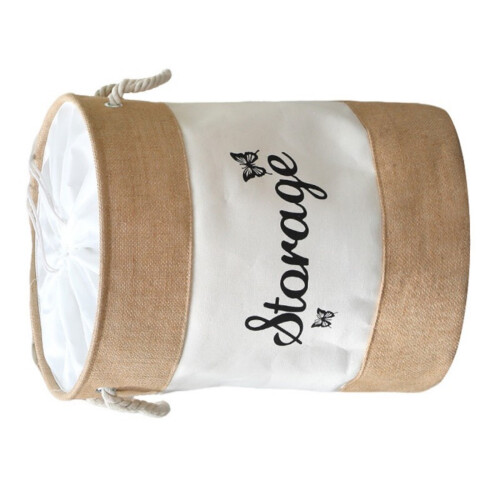 Laundry Hamper Cotton Rope Storage Basket with Handles for-M