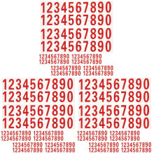 Stickers Chiffres Adhésifs Rouges Pour Aux Lettres