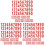 Stickers Chiffres Adhésifs Rouges Pour Aux Lettres 1