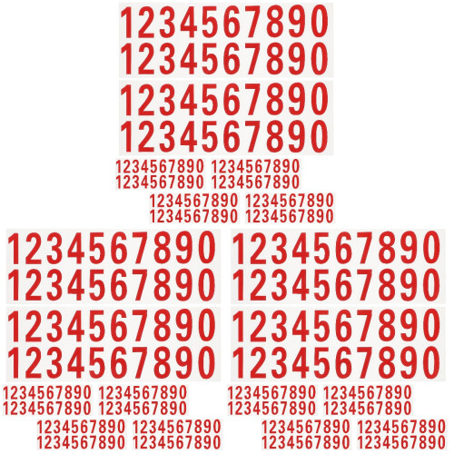 Stickers Chiffres Adhésifs Rouges Pour Aux Lettres