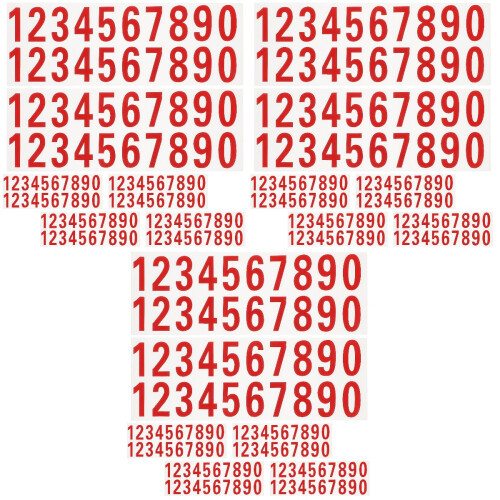 Stickers Chiffres Adhésifs Rouges Pour Aux Lettres 1