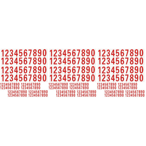 Stickers Chiffres Adhésifs Rouges Pour Aux Lettres 2