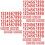 Stickers Chiffres Adhésifs Rouges Pour Aux Lettres 5