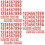 Stickers Chiffres Adhésifs Rouges Pour Aux Lettres 6