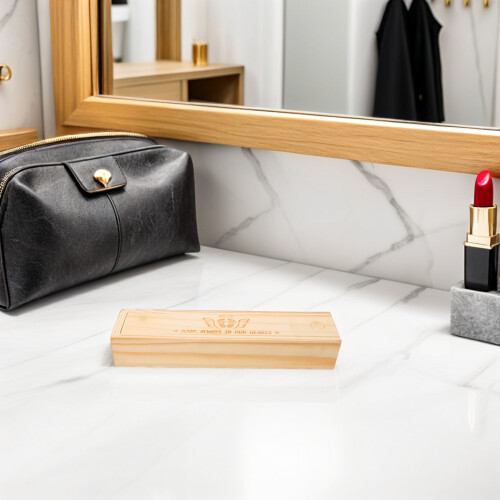 Boîte Beige En Bois Garde Test Grossesse Annonce Parentale 2