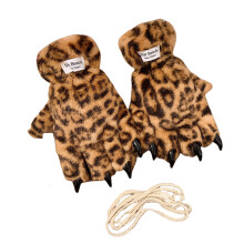 Stylish Animal Print Winter Gloves Soft Warm-light leopard