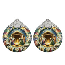 Nativity Scene Ornament Christian Ornament Christmas Tree-F