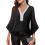 Sparkly PulloverTop with V Neck Design for-royal blue XXL 6