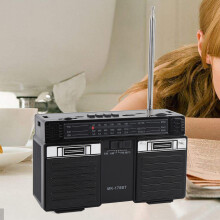 Tragbares AM/FM/SW-Radio Bluetooth 1200 mAh Schwarz