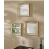 Set Of 3 Square Gold Beaded Mirror Plastic 30x2Cm 3