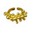 Metal Bead Ring Adjustable Size Ring Elegant Statement-Gold 1