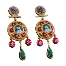 Exquisite Retro Palaces Ear Jewelry With-little snowman