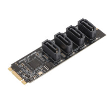 M.2 NVME zu SATA 4-Port PCIe 3.0 Adapterkarte PCB