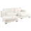 Beliani Corner Sofa RENDERS with Ottoman Boucle Off-White Left Hand 5