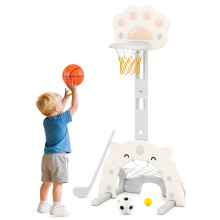 3-in-1-Sportzentrum für Kinder: Basketball, Fußball, Golf