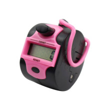 Manuelles Fingerzählwerkzeug, digitaler Zählzähler,-Rosa
