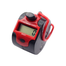 Fingerzähler, 4-stellig, digitaler Tally-Zähler, Clicker für-Rot