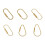 Modischer Schlüsselhalter aus Messing, goldene Schlüsselringe,-B 2