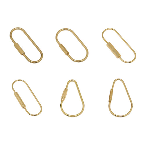 Modischer Schlüsselhalter aus Messing, goldene Schlüsselringe,-B 1