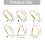 Modischer Schlüsselhalter aus Messing, goldene Schlüsselringe,-B 4