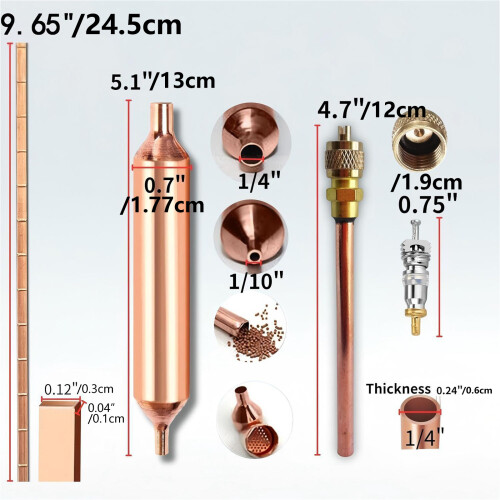 Brass Refrigerator Filter Dryer Set  Fridge Air Conditioner 2