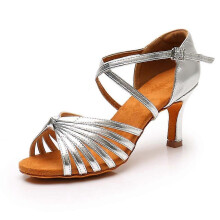 (Silver 7 Cm, S:36) Tanzschuhe für Erwachsene mit hohem Absatz, weiche Sohle, rutschfeste Tanzschuhe für Gesellschaftstänze und Tanzübungen