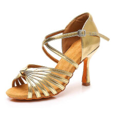 (Gold 8 Cm, S:35) Tanzschuhe für Erwachsene mit hohem Absatz, weiche Sohle, rutschfeste Tanzschuhe für Gesellschaftstänze und Tanzübungen