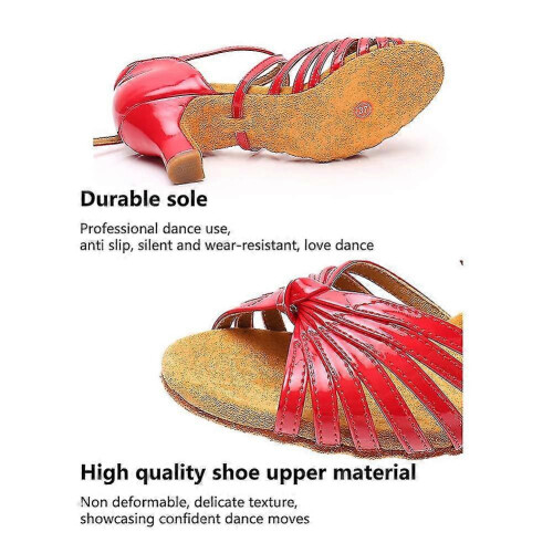 (Black 8 Cm, S:39) Παπούτσια χορού ενηλίκων με ψηλοτάκουνα, παπούτσια χορού με μαλακή 1