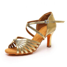 (Gold 5 Cm, S:40) Tanzschuhe für Erwachsene mit hohem Absatz, weiche Sohle, rutschfeste Tanzschuhe für Gesellschaftstänze und Tanzübungen