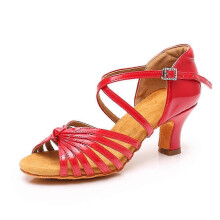 (Red 5 Cm, S:35) Tanzschuhe für Erwachsene mit hohem Absatz, weiche Sohle, rutschfeste Tanzschuhe für Gesellschaftstänze und Tanzübungen