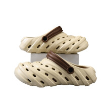 (brown, 44-45) Unisex-Sandalen mit Höhenverstärkung (Modelljahr 2026) | Atmungsaktive, perforierte EVA-Plateausandalen mit Fußgewölbeunterst