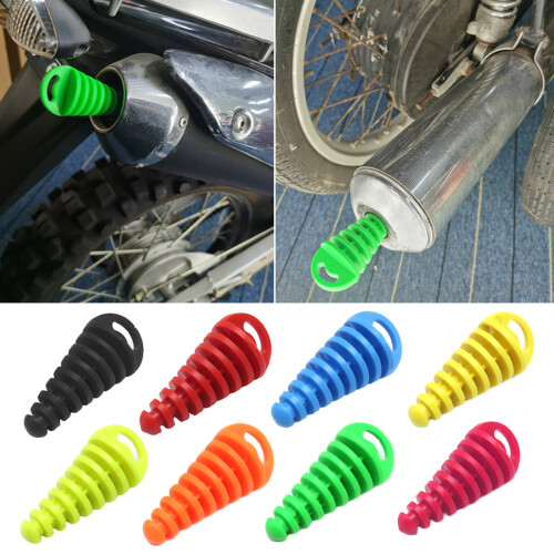 Universal Rubber Exhaust Plug for Motorcycle ATV-Yellow 2