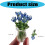 Handcraft Crystal Flower Statue Ornaments Artificial-Navy Blue 4