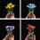 Handcraft Crystal Flower Statue Ornaments Artificial-Navy Blue 5