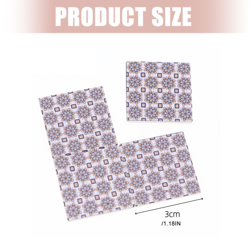 9PCS Wooden Floor Tile Model Figure for Creative Craft-D 2