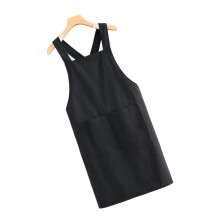 Tablier imperméable à sangle arrière croisée pour une-Noir