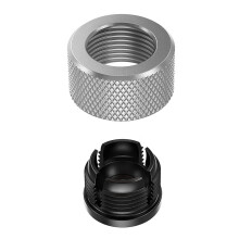 Aluminum 17mm Ball Head Nut And ABS Threaded Screw Base-Silver