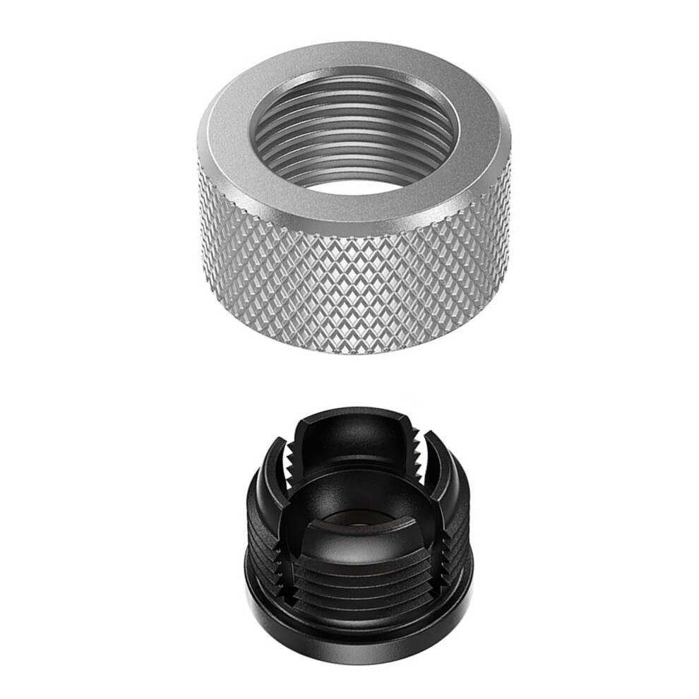 Aluminum 17Mm Ball Head Nut And Abs Threaded Screw Base- Silver 7627001421875