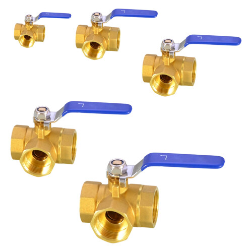 Brass Three Way Ball Valves L Type Providing Good-2 points DN8 2