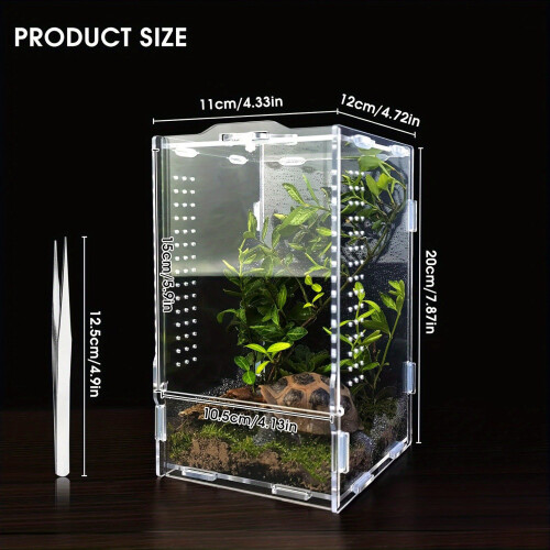 Boîte d'élevage de petits reptiles, Cage transparente en 2