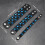 3Pcs PU Leather Rivets Bracelets Dark Square Studs Punk-G. 4