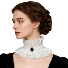 Cosplay Punk Lace Faux Collar Victorian Theme Detachable-White