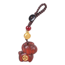 Multi Purpose Wood Horse Ornament For Keys Bag-Purple keychain