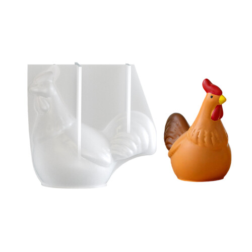 Creative Chicken Shape Candle Mold Silicone Craft-pattern 3