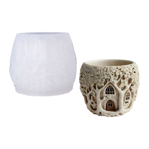 Silicone Flowerpot Molds Small Cottage Silicone Mold Suitable
